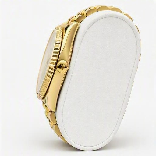 Full gold, champagne dial, profile view