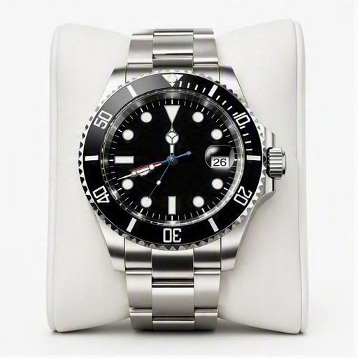 Dive, black bezel on steel