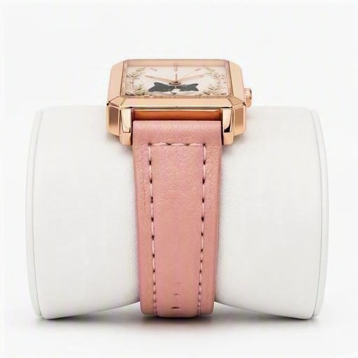 Rectangular case, rose gold, reverse view